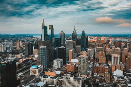 Aerial shot of Philadelphia